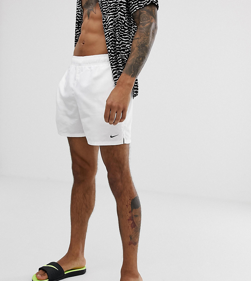 Nike Swimming exclusive volley super short swim short in white