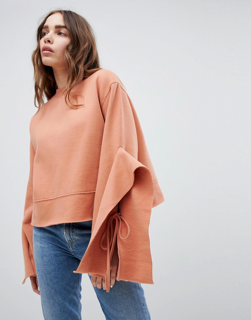 STYLENANDA Sweatshirt With Sleeve Detail