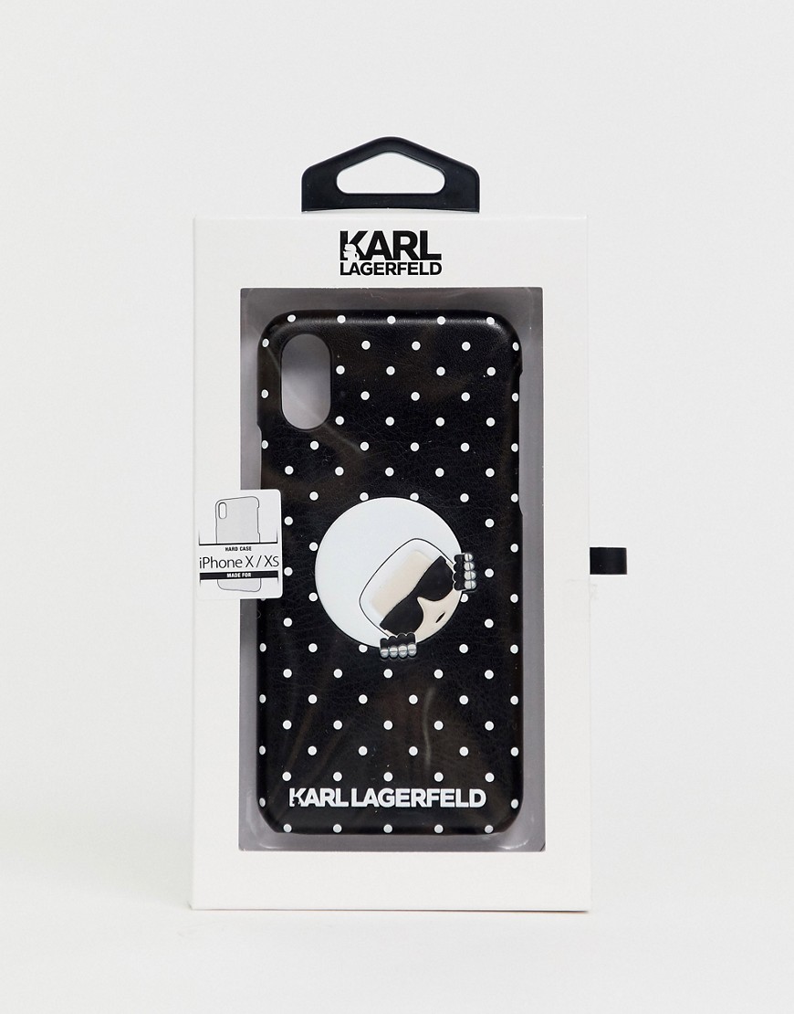 Karl Lagerfeld dots Iphone X case