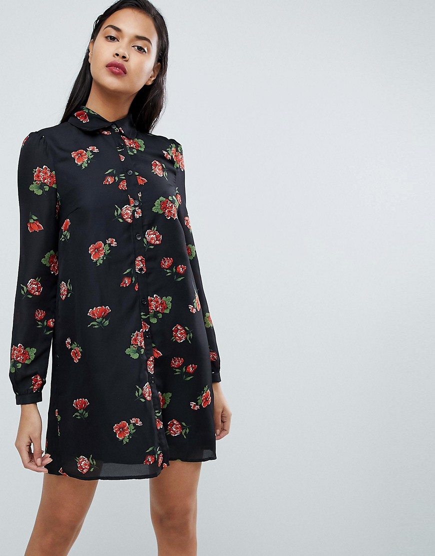 Платье-рубашка в стиле вестерн с цветочным принтом Fashion Union 
