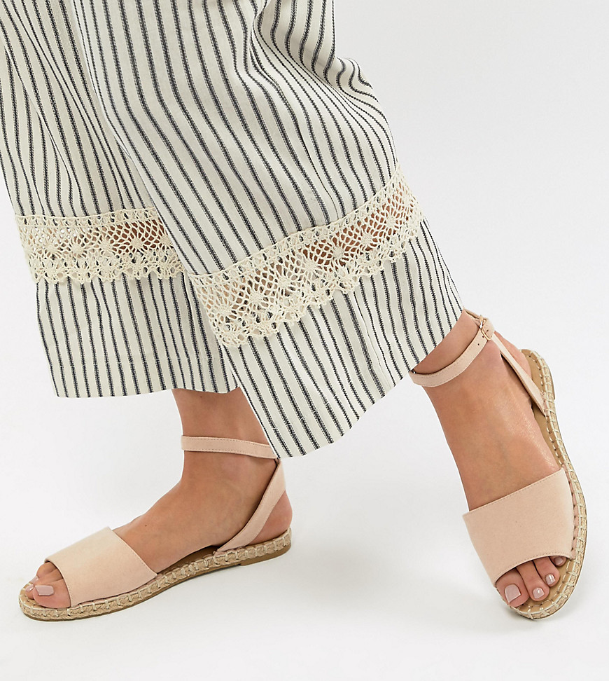 Truffle Collection Espadrille Flat Sandals - Beige