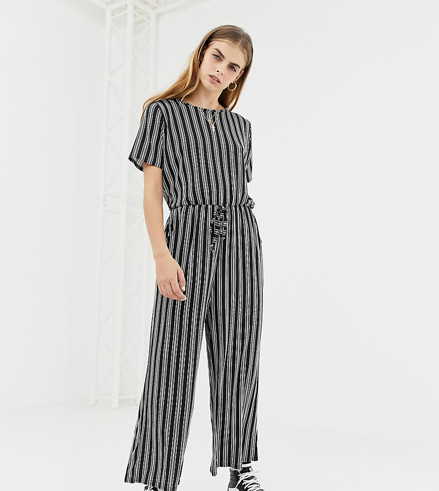 Daisy Street jumpsuit with drawstring waist in stripe