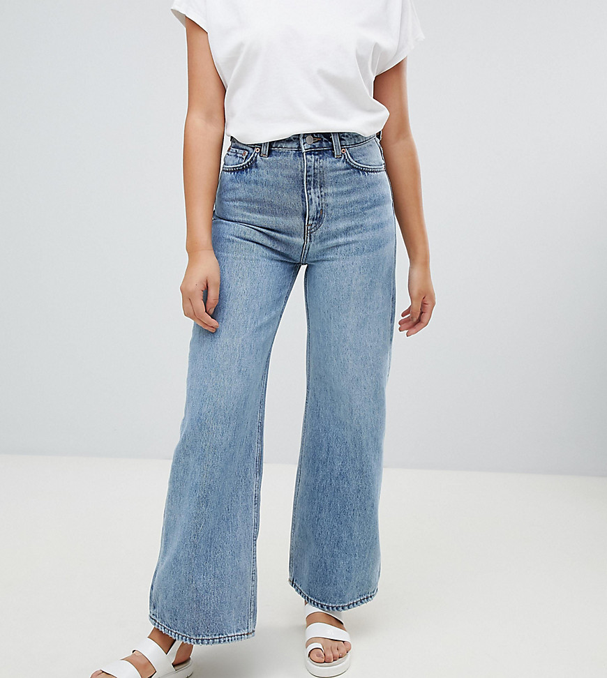Weekday Ace organic cotton wide leg jeans in blue