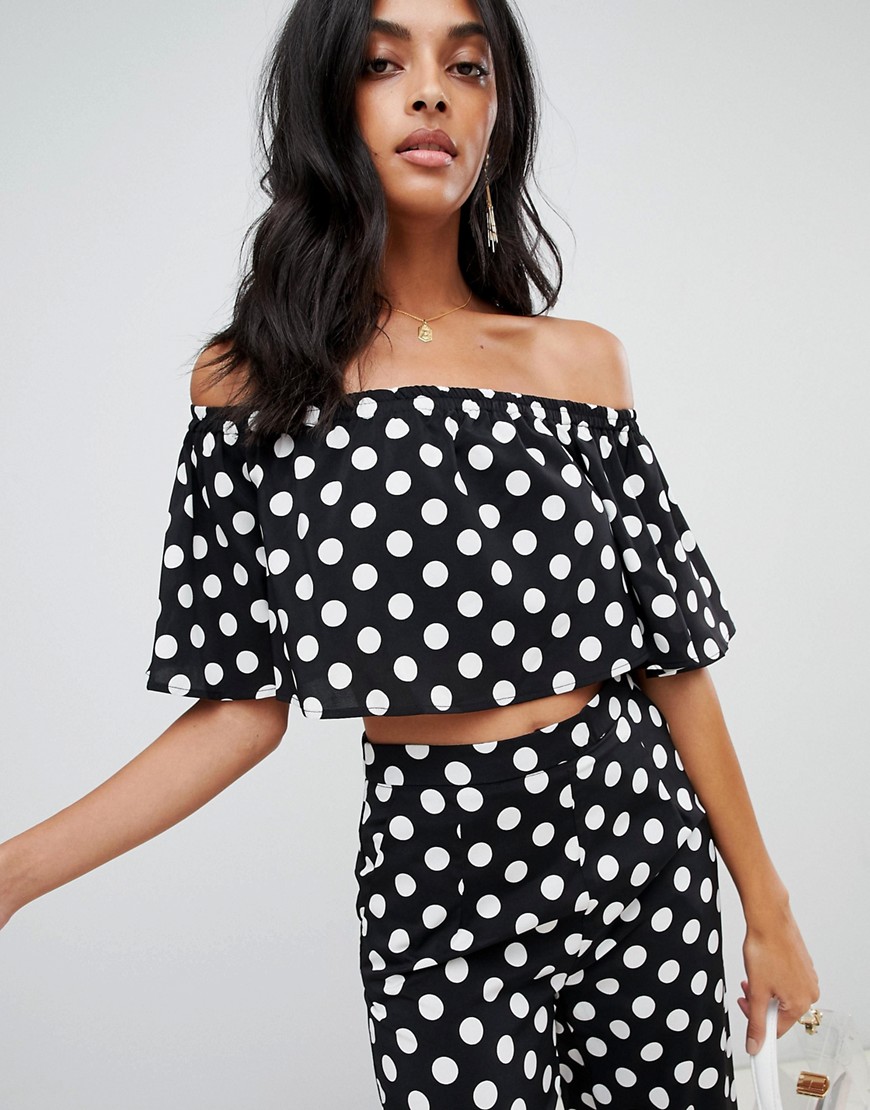 Love & Other Things Off the Shoulder Crop Top