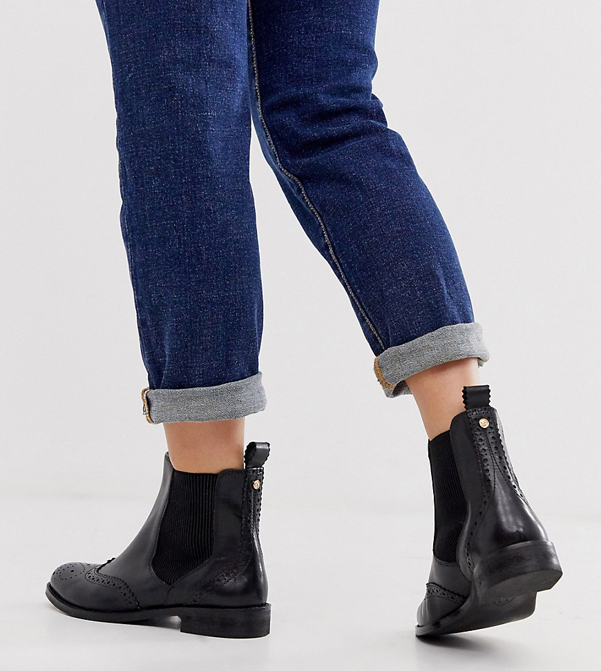 Dune Parks leather chelsea boot in wide fit