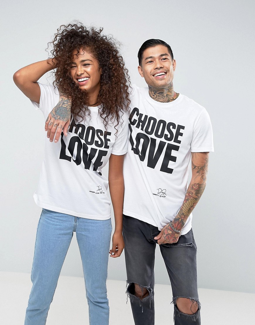Help Refugees Choose Love T-Shirt In White - White