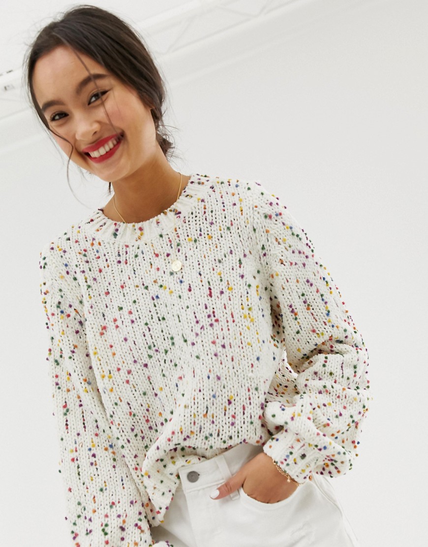 Only jumper with bright coloured spots