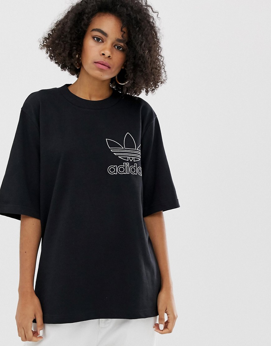 adidas Originals Outline t-shirt in black