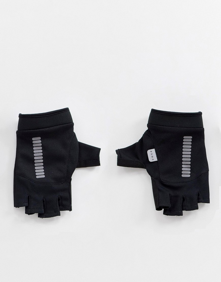 ASOS 4505 fingerless gloves in black with reflective print