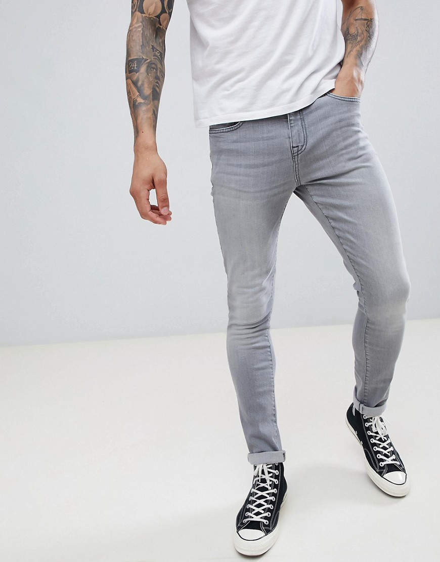 LDN DNM Super Skinny Spray On Jeans in Grey - Grey