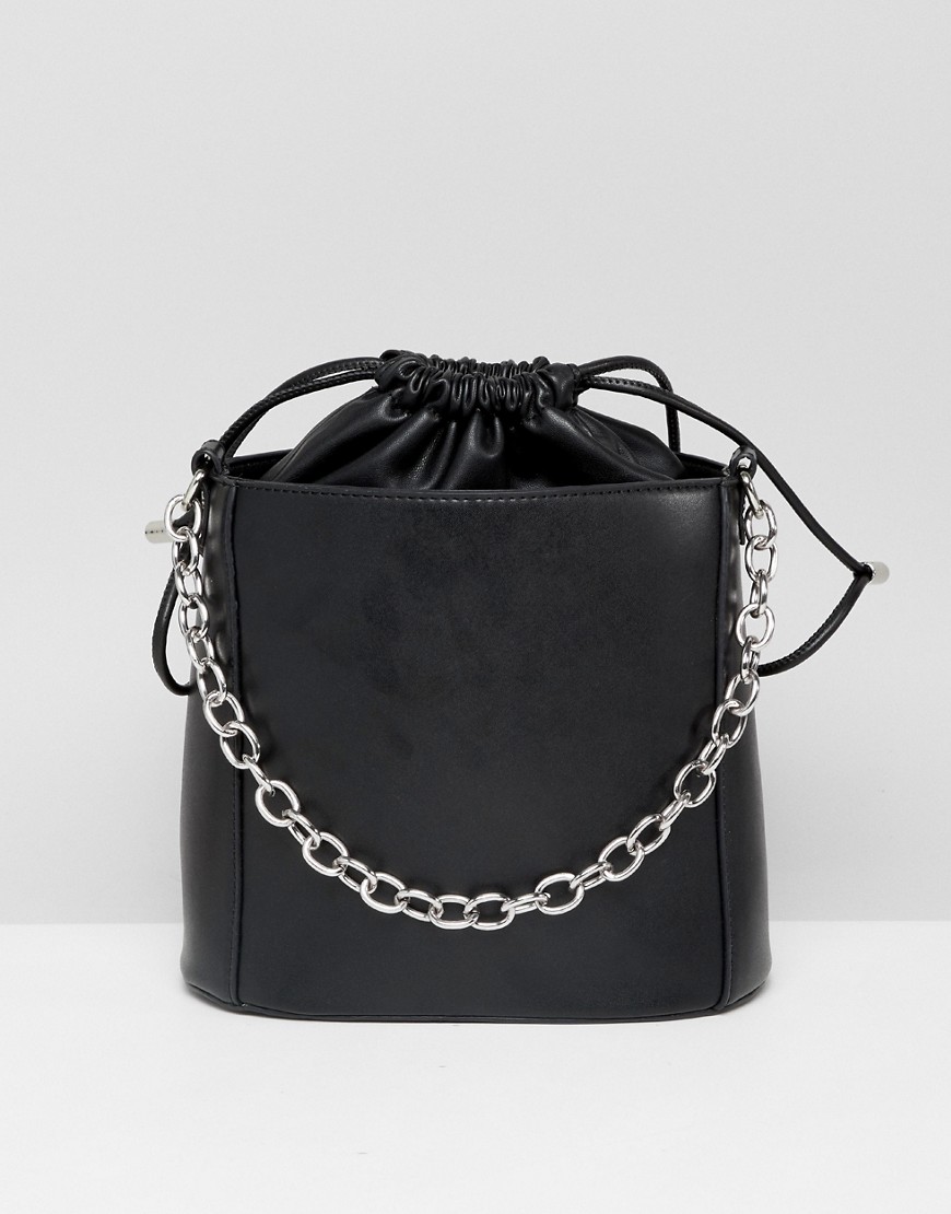 Stradivarius bucket bag with chain detail