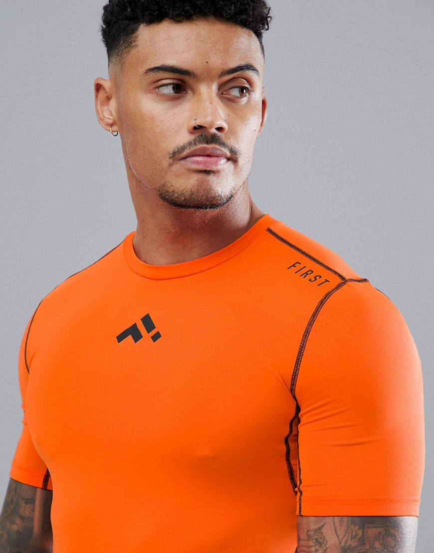 FIRST Baselayer T-Shirt in Orange - Flame