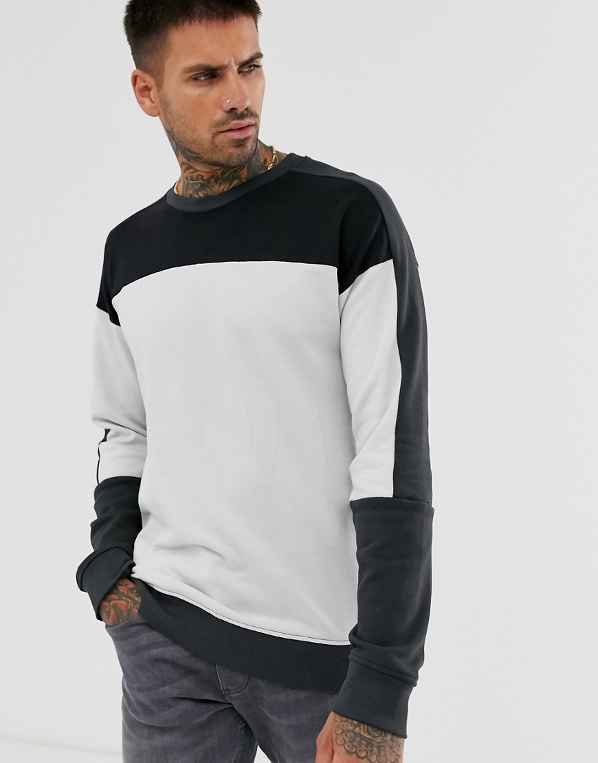 Only & Sons sweatshirt with block panel detail