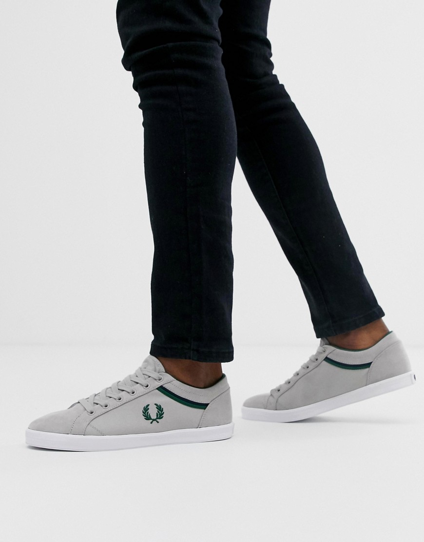 Fred Perry baseline canvas trainers in grey