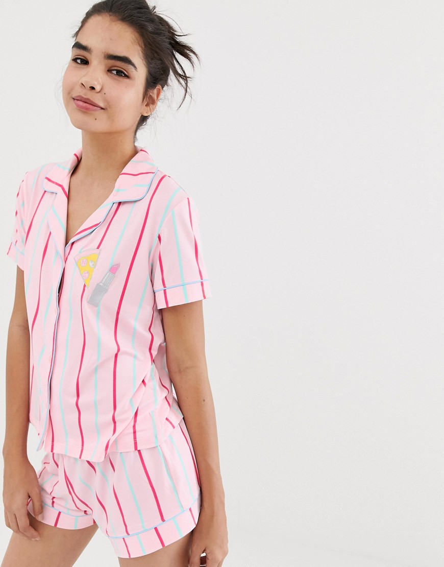 Chelsea Peers stripe pyjama set