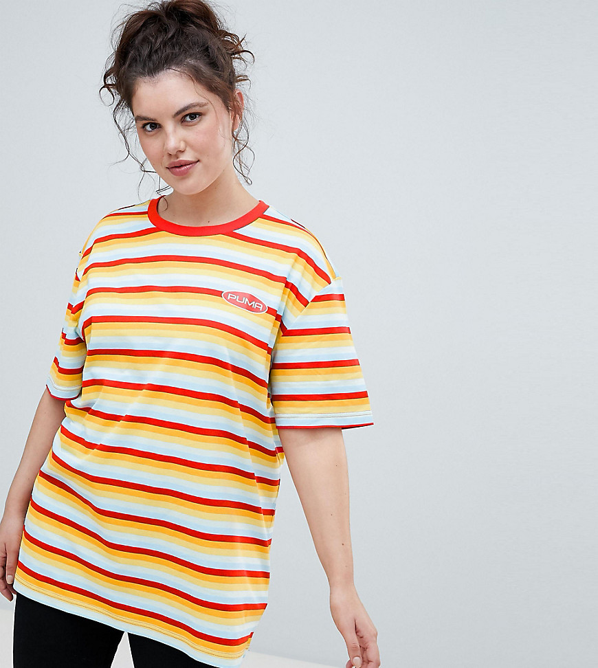 Puma Plus Exclusive Organic Cotton Rainbow Stripes T-Shirt