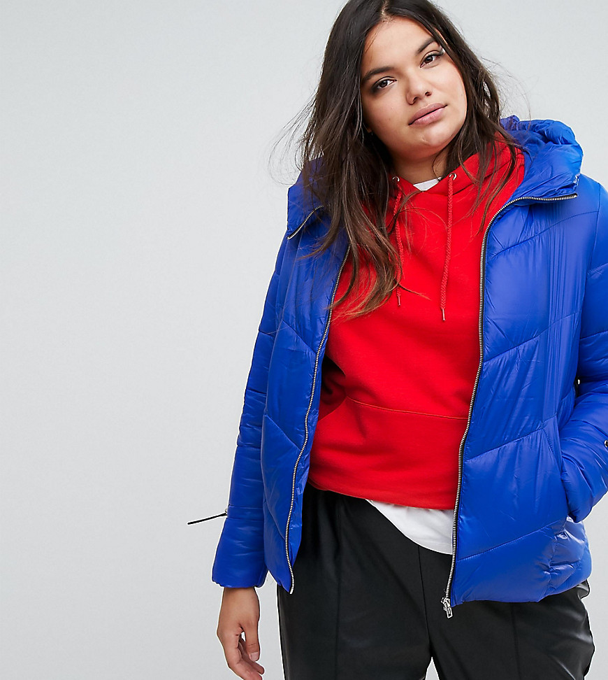 Simply Be Padded Jacket - Cobalt