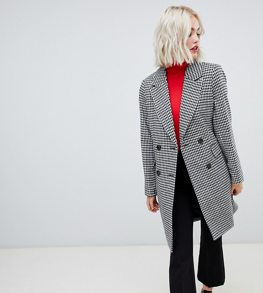 New Look tailored coat in hounds tooth