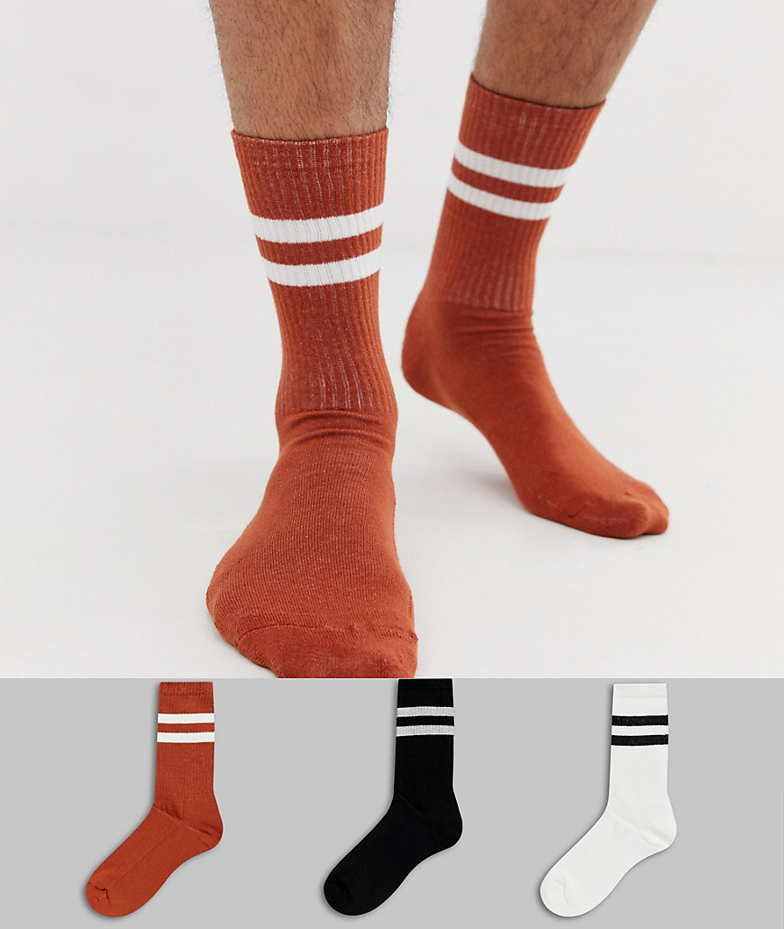 New Look socks with stripes in 3 pack