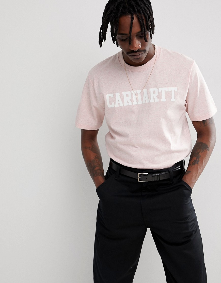 Carhartt WIP College T-Shirt In Pink - Pink