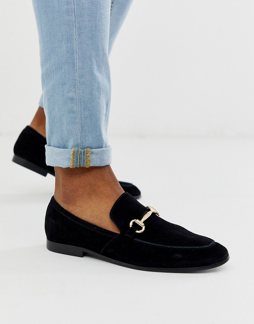 Office lemming bar loafers in suede loafers