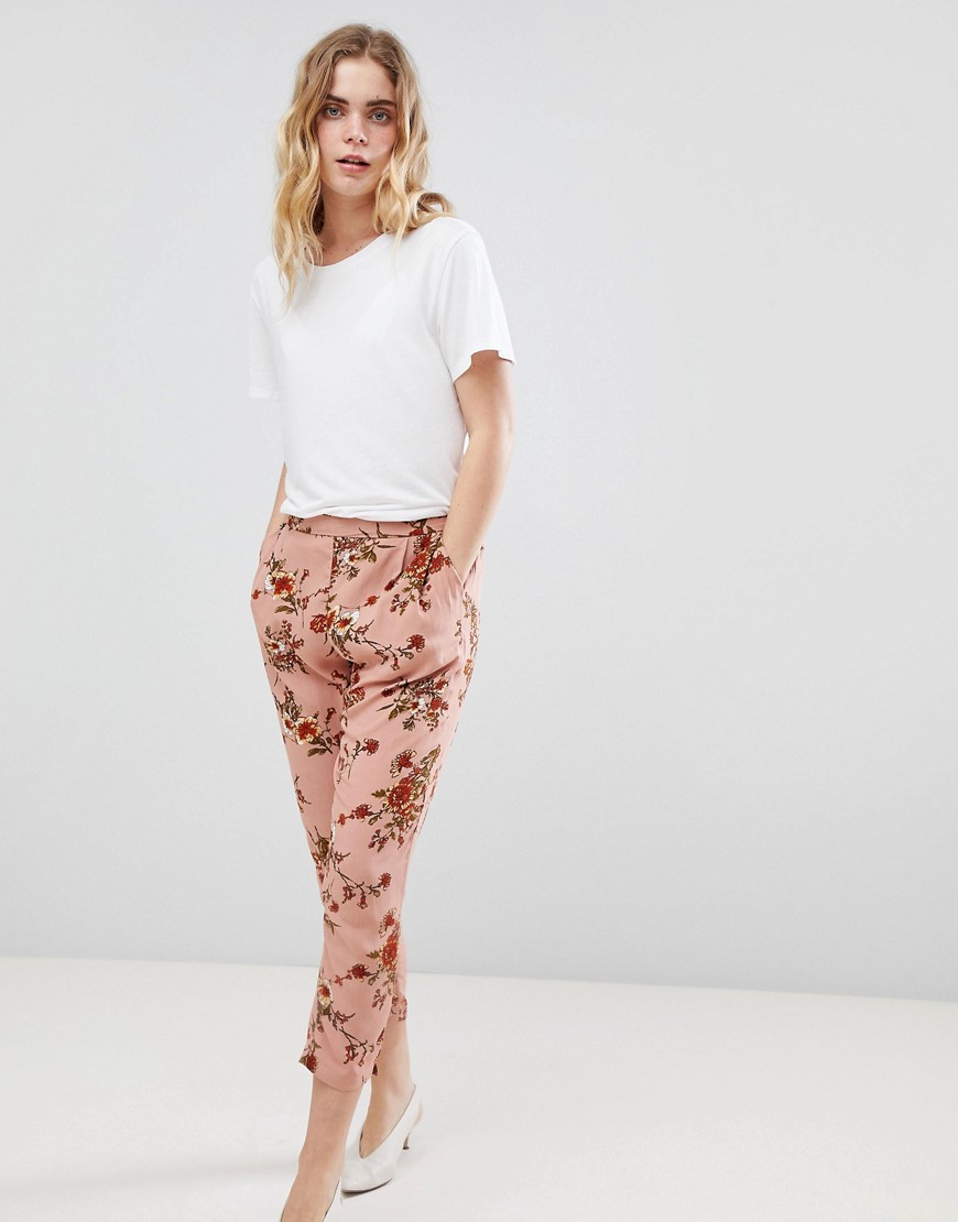 Ichi Floral Peg Trousers