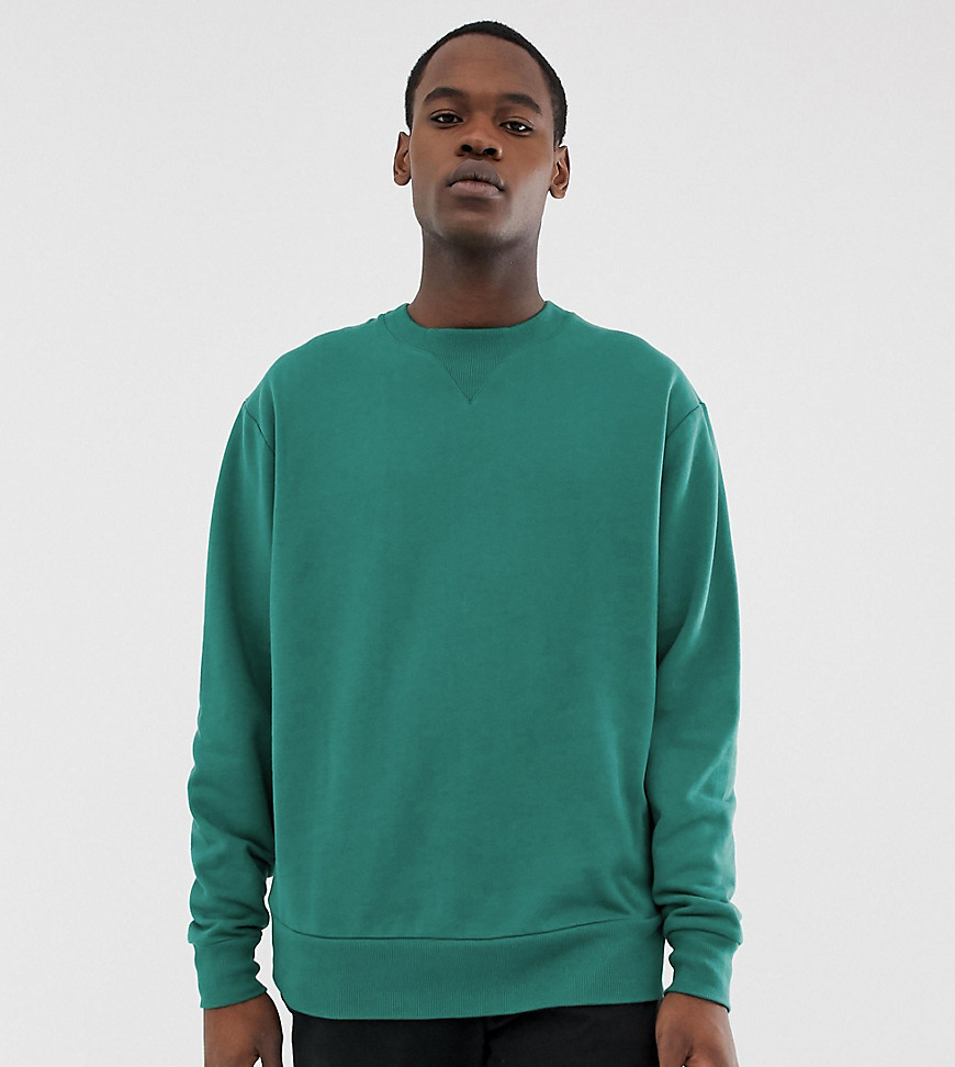 COLLUSION Tall sweatshirt in dark green
