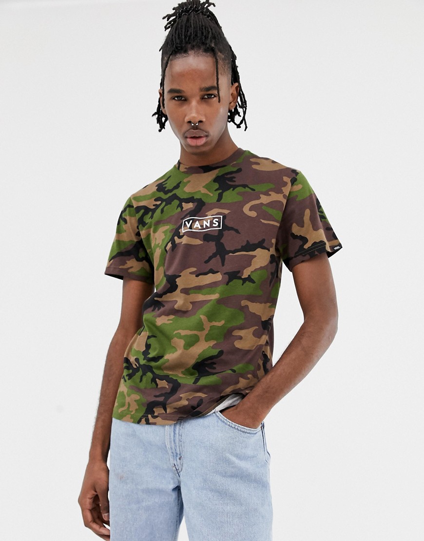 Vans camo t-shirt with back print in green VN0A3HREC9H1