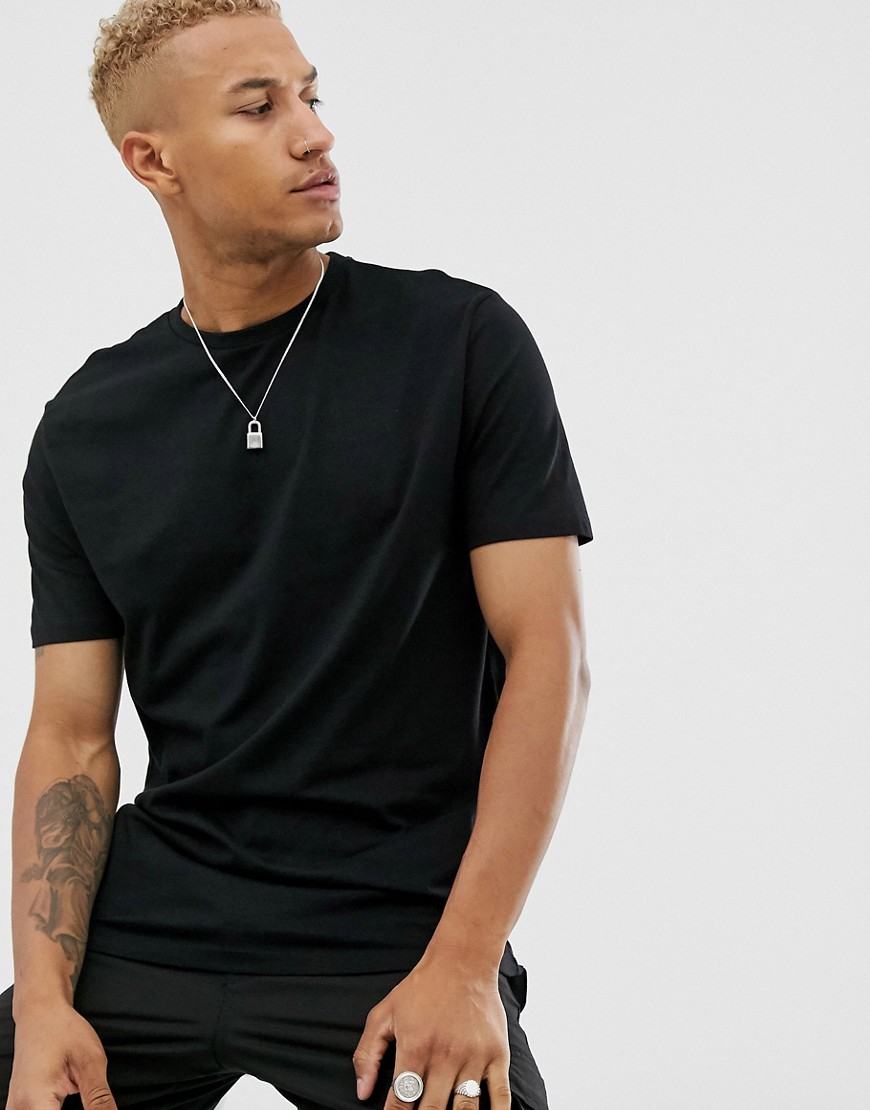 ASOS DESIGN relaxed t-shirt with crew neck in black