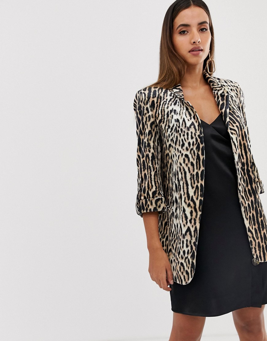 Forever Unique leopard print blazer