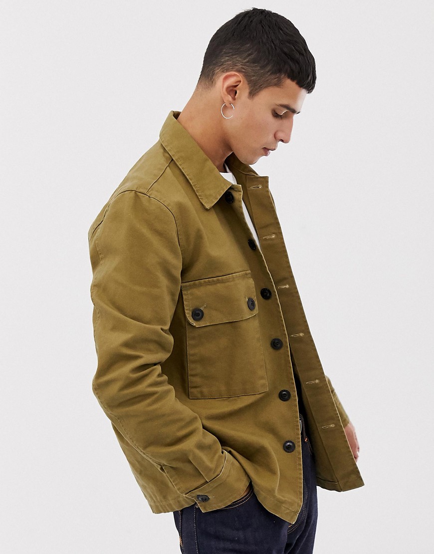 Nudie Jeans Co Sten military shirt in khaki