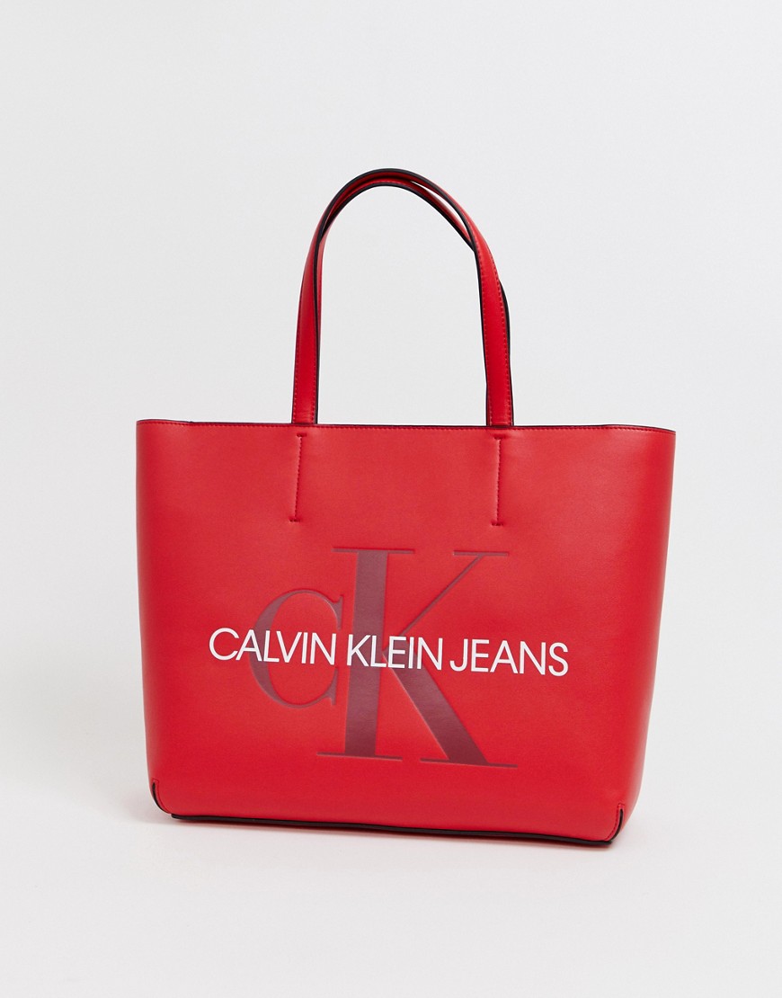 Calvin Klein Jeans logo tote bag