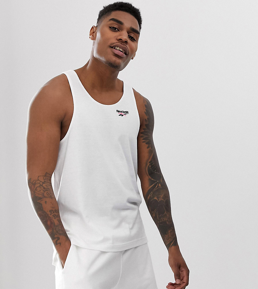 Reebok classics logo vest in white Exclusive to asos