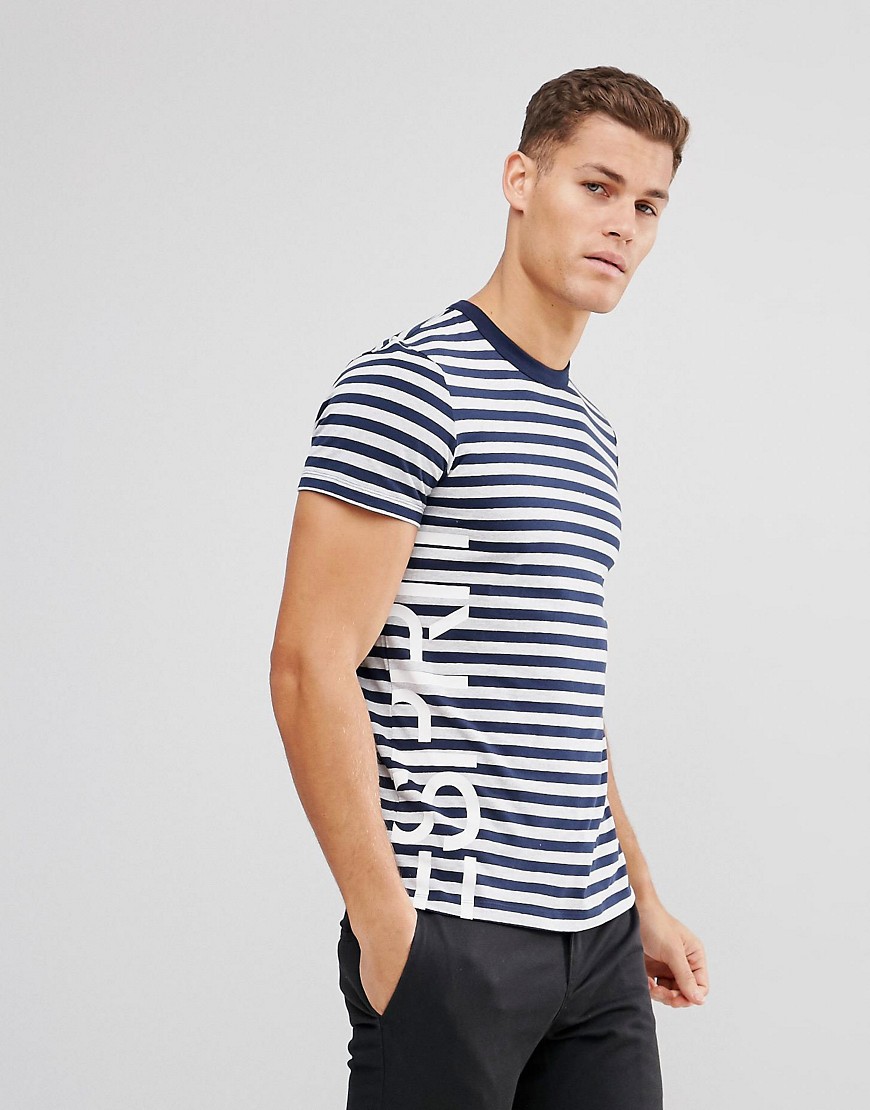 Esprit Recycled T-Shirt With Stripe - E400 navy