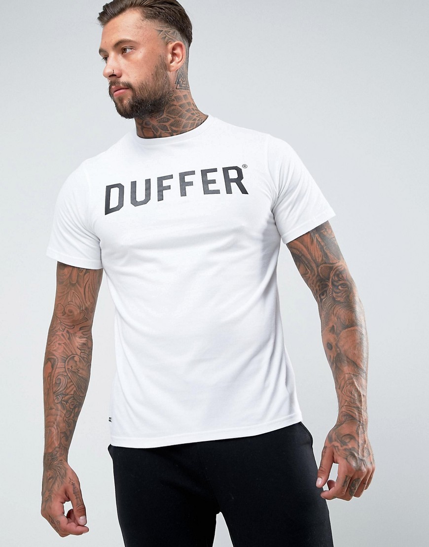 Duffer Logo T-Shirt In White - White
