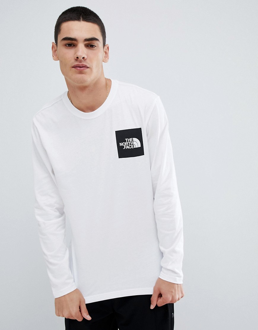 The North Face Long Sleeve Fine T-Shirt in White - White