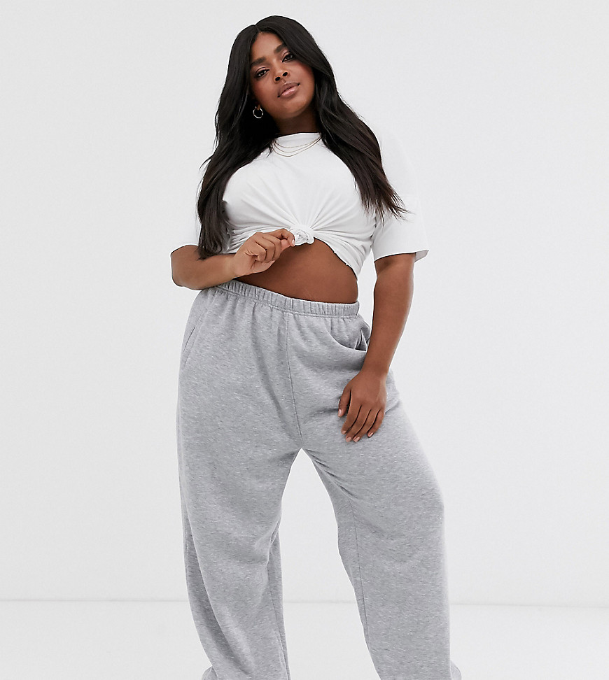 Daisy Street Plus cuffed joggers with embroidered usa patch