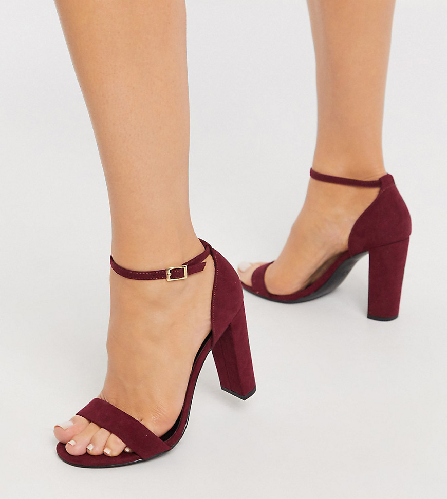 New Look Wide Fit heeled sandals in red