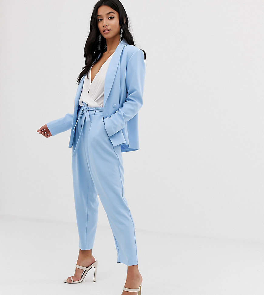 Missguided Petite tailored trousers in powder blue
