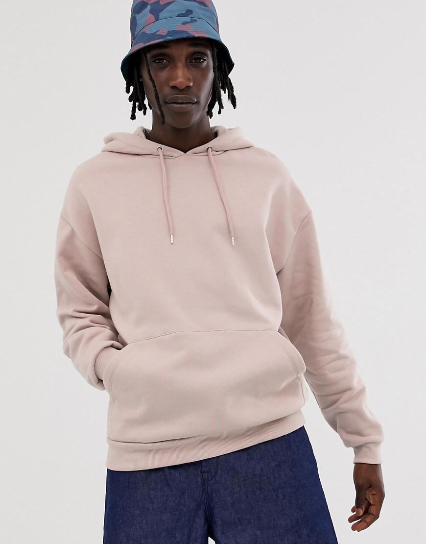 ASOS DESIGN oversized hoodie in light beige