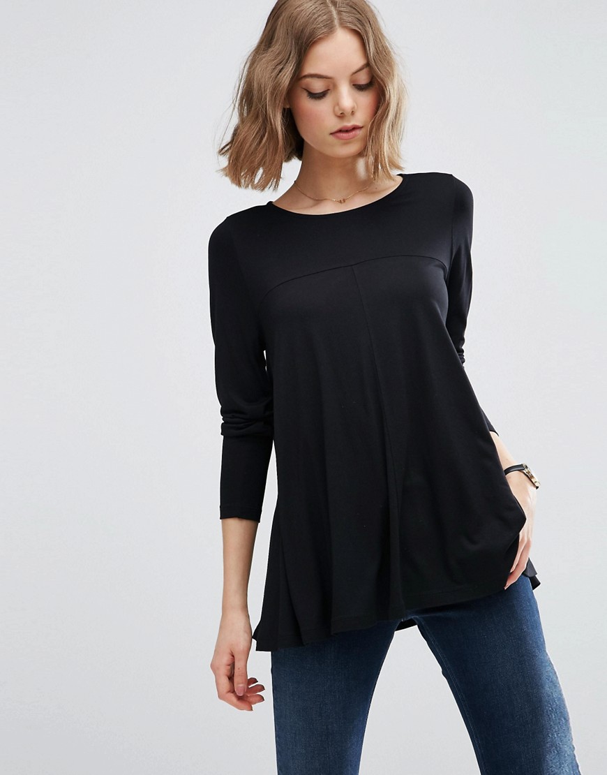 ASOS | ASOS Top In Swing Shape With Long Sleeve at ASOS