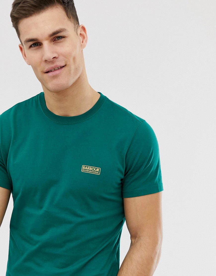 Barbour International slim fit logo t-shirt green