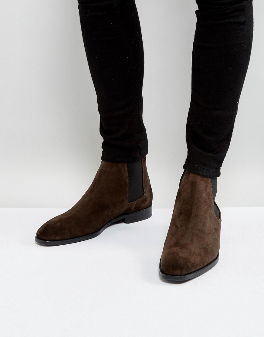 PS Paul Smith Gerald Suede Chelsea Boots in Brown