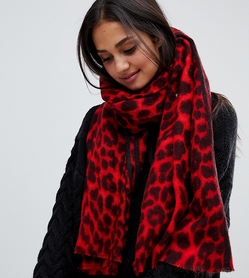 Stitch & Pieces red leopard scarf