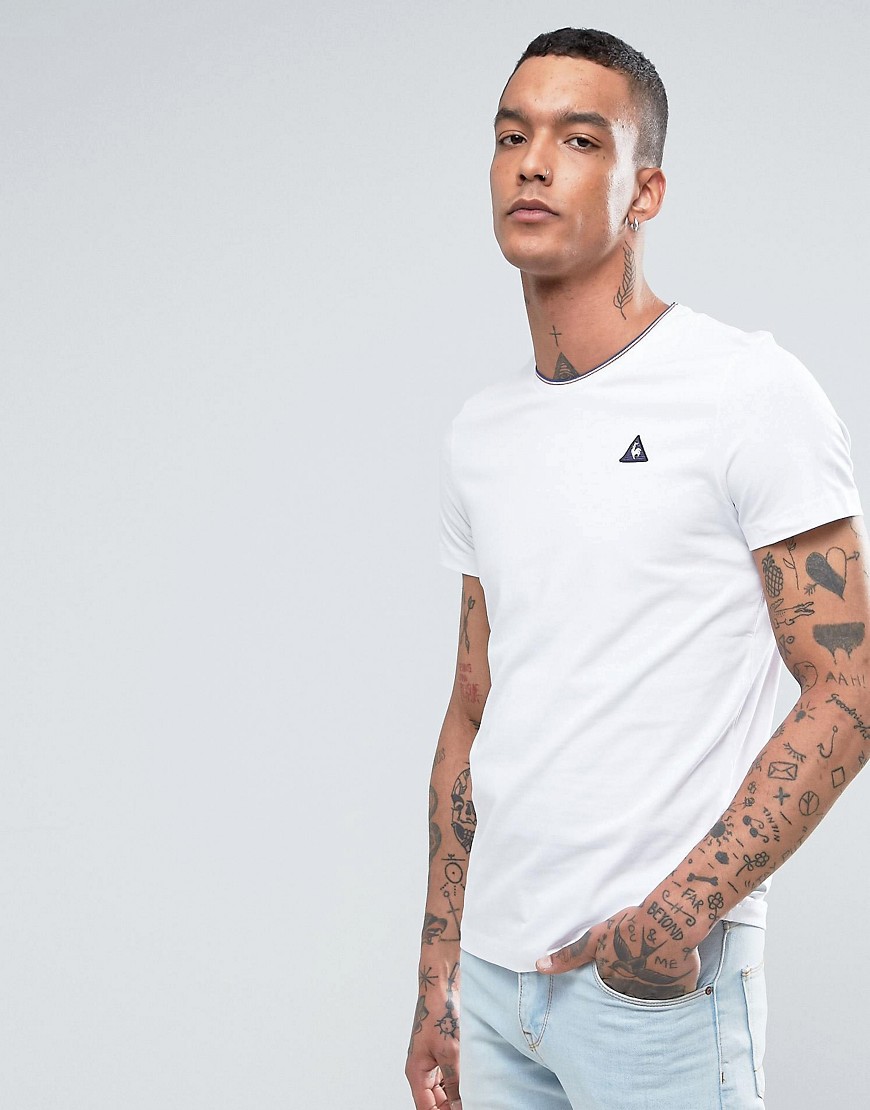 Le Coq Sportif Tricolore T-Shirt In White 1520509