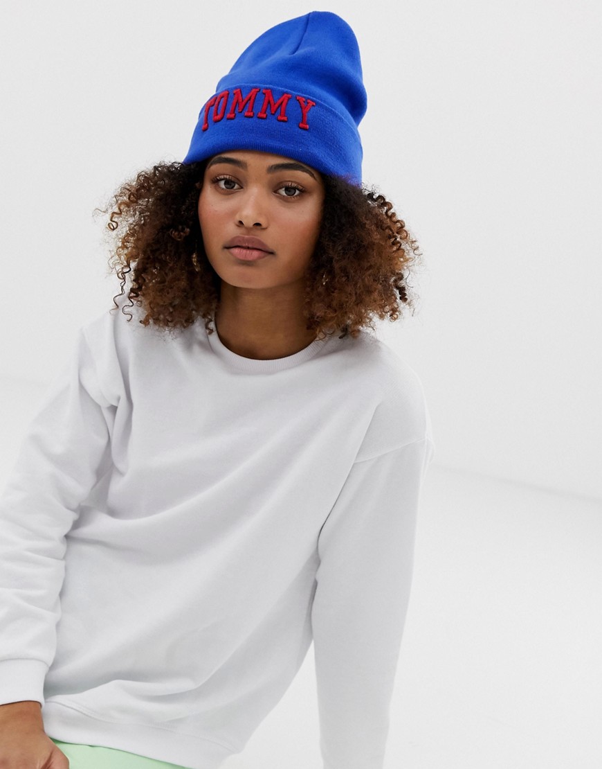 Tommy Jeans glitter beanie with embroidered logo