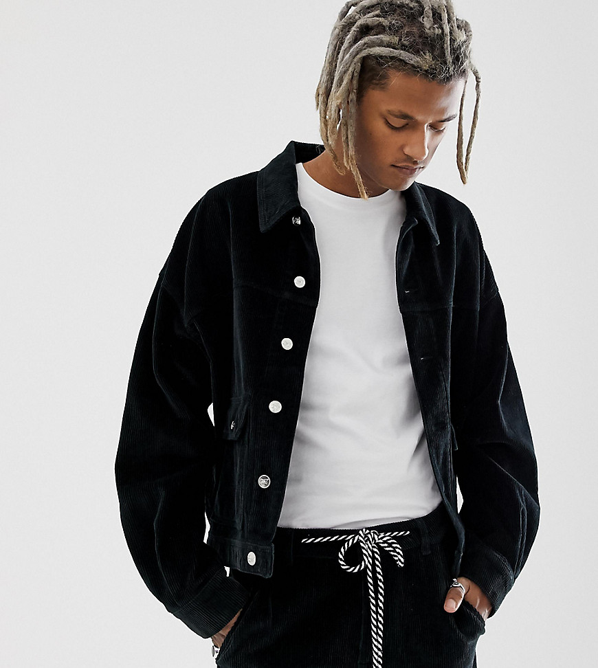 Crooked Tongues cord jacket in washed black