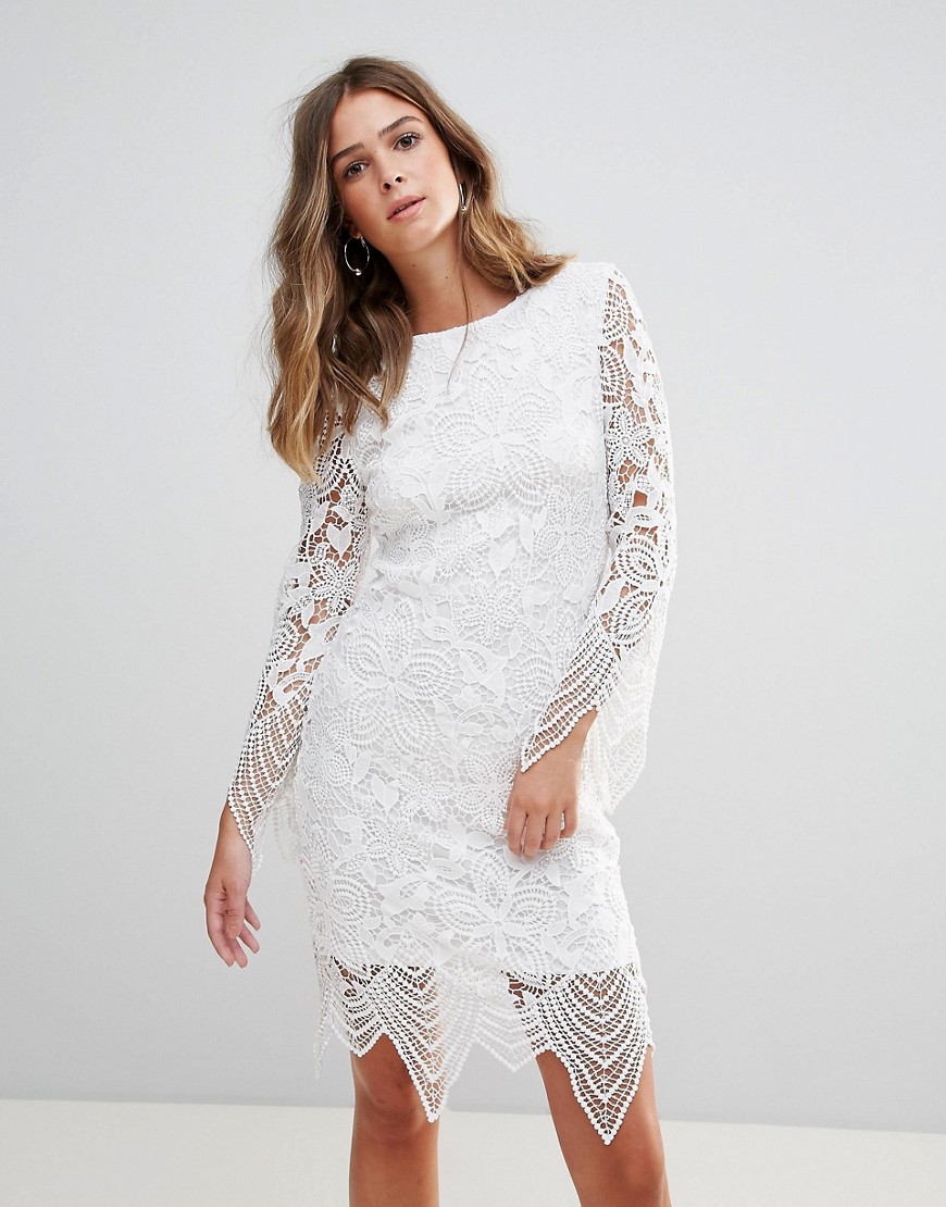 Glamorous Lace Dress - White