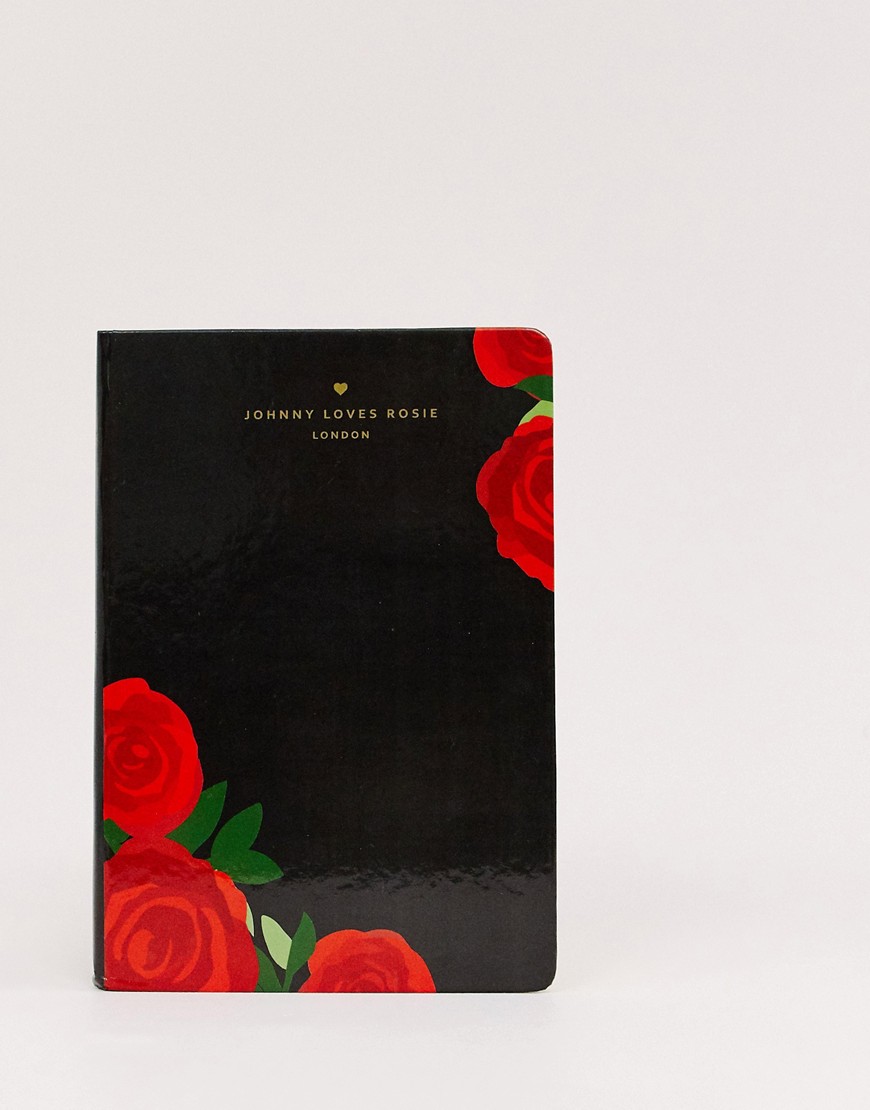 Johnny Loves Rosie roses A5 notebook