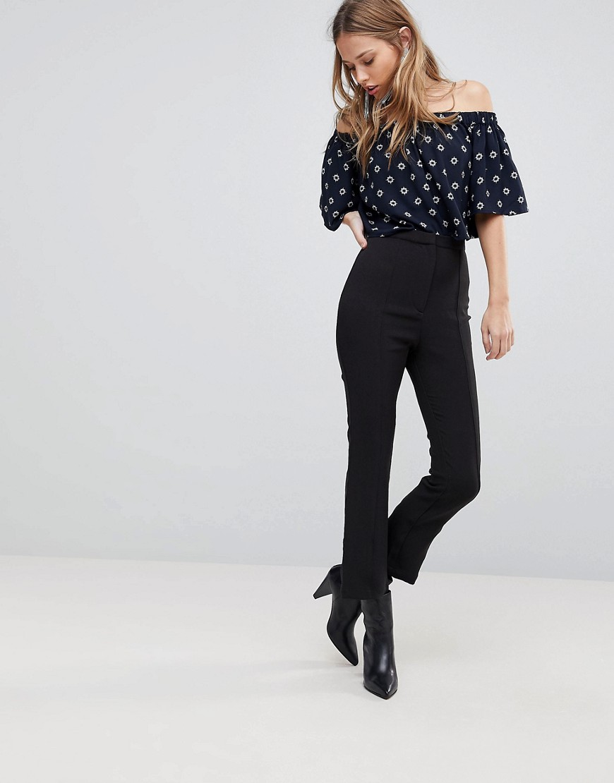 The Fifth Romancing Cropped Kick Trousers - Black